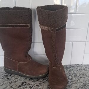Suede Sherpa Lined Winter Brown Boot